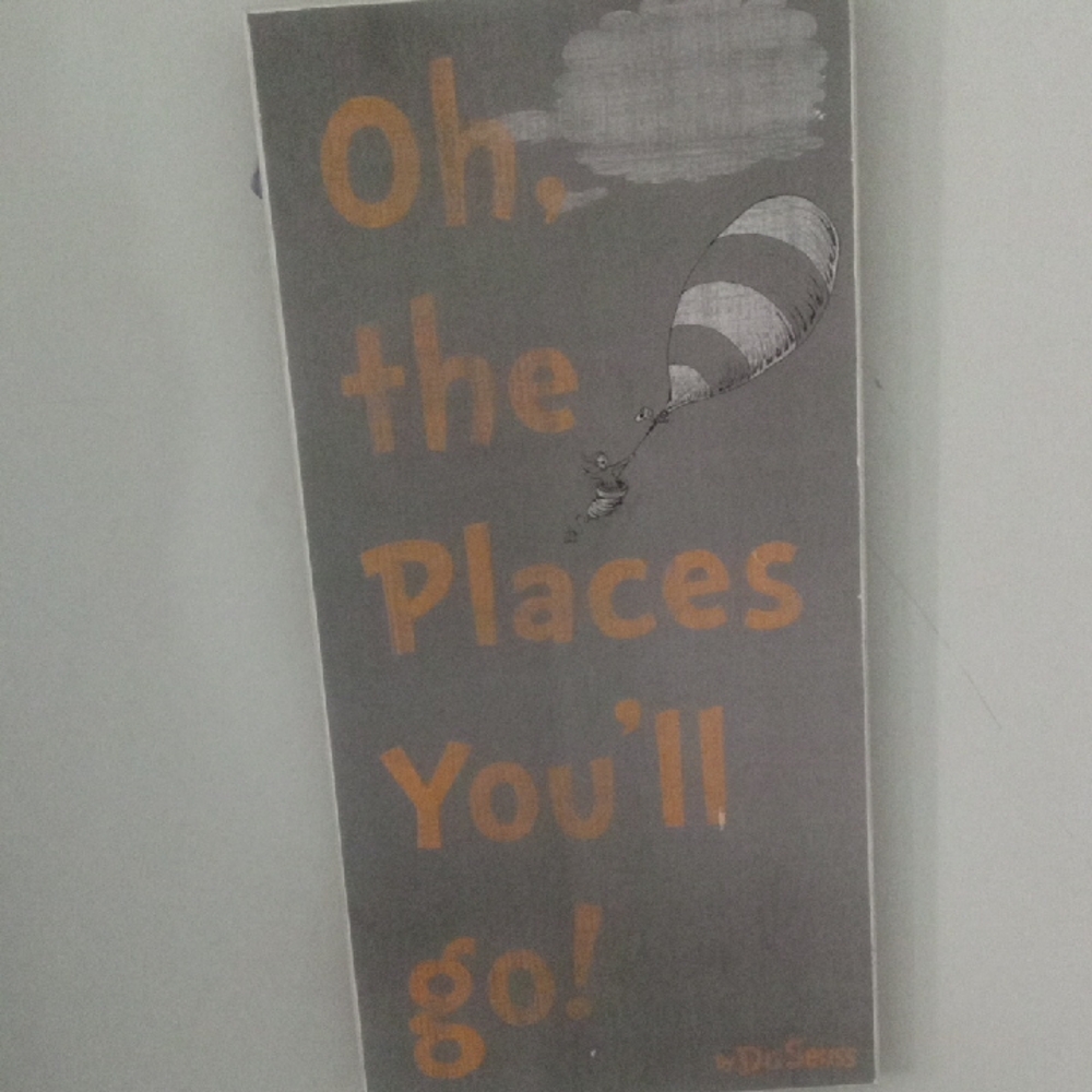 Gray and Orange Whimsical Adventure Sign